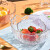 法蘭晶金边沙拉碗甜品碗玻璃盆玻璃碗玻璃碗套装碗具家用日式碗水果盘 金边碗中号（两只装）