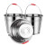 稳斯坦 不锈钢提水桶 加厚无磁 34cm 加厚手提清洁洗车桶 WL-008