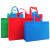 海斯迪克 HKL-49 无纺布购物手提袋 广告礼品袋 绿色 40*30*10  立体横款(10个）