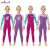 DIVE SAIL 2.5mm加厚儿童泳衣冬季防寒保暖连体长袖游泳潜水服 前开拉链  紫红长袖（加厚保暖）（M151572） S(建议100-110cm/14-18kg)