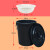 洛港 黑色60K型+沥水篮 泔水干湿过滤分离带滤网垃圾桶大号厨房厨余茶水茶叶沥水水桶篮桶