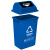 科力邦（Kelibang） 户外垃圾桶 大号环卫垃圾桶分类垃圾桶厨余有害商用景区物业翻盖垃圾桶40L KB1031 蓝色