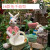 柏登居多肉兔子花盆大号创意庭院卡通动物造型可爱兔子盆户外树脂幼儿园 2号新款大号兔盆 树脂