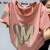 诗娅达（SHIYADA）短袖t恤女2024夏季女装新款韩版宽松百搭显瘦休闲上衣打底衫 粉色 XL建议110-125斤