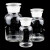 海斯迪克 HKCL-261 玻璃广口试剂瓶 加厚密封磨砂大口试剂样品瓶 透明500ml