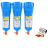 樱普顿（INGPUDON）压缩空气精密过滤器空压机油水分离器冷干机干燥器 【015】1.5立方QPS三联+3球阀 