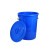 普力捷（PULIJIE） 加厚多用大号垃圾桶工厂户外环卫分类塑料桶商用圆桶带盖 160L 蓝无盖 升级加厚耐腐蚀