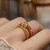 瑞诺（Ruinuo）黄金戒指女珠情侣一对足金宝宝貔貅戒子生日520情人节礼物送女友 貔貅红绳戒指+1金珠