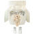 迪士尼0-4岁女宝宝穿的秋冬装羊羔绒外套加绒婴儿女童加厚棉衣服棉袄 粉色后背小熊 100cm