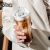 Bincoo咖啡杯高颜值女带盖便携随手杯户外水杯夏季耐高温随行杯子 云朵白 1个 380ml