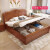 斯多朴床双人床1.8米2米现代简约实木家具现代中式实木床高箱储物橡木床 胡桃色 1.5*2.0框架床