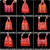 ubag 红色透明背心袋 餐饮商超批发手提式一次性塑料袋 厚款22*35=100个 单位：扎