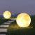 月球灯户外庭院家用装饰防水太阳能月亮灯花园发光球灯景观月亮灯 月球灯100cm太阳能款