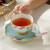 auratic国瓷永丰源 天青时代3头茶歇 咖啡杯套装 下午茶咖啡具茶杯 礼盒 3头茶歇具（230ml）