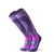 AS FISH冬季羊毛滑雪袜专业雪袜长筒加厚登山徒步袜子男保暖装备速干袜女 3321款-紫色 M