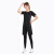 范迪慕运动套装女健身服跑步瑜伽透气速干短袖T恤篮球服 黑色 L