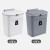 普利赛拉 壁挂式垃圾桶卫生间悬挂垃圾桶 9升白色-无盖+挂钩+无痕贴