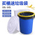 厨房垃圾桶大号带盖商用容量加厚公共户外环卫塑料工业圆形桶 60L白色带盖+袋子适