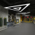 三角形吊灯LED造型灯创意办公室健身房灯网咖商场超市工业防风灯具 空心-黑框-边长60cm-白光