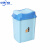 中环力安 商用大容量自动开合摇盖塑料垃圾桶 6L蓝色ZHLA-8943