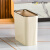 威佳夹缝垃圾桶压圈垃圾桶商用窄缝办公室纸篓14L（奶油色）