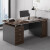 简座电脑桌办公桌书桌台式家用简约电脑桌椅组合办公室单人写字桌 【2.5CM加厚桌面】黑橡木色120CM