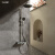 固比德（GUBID）三功能明装超大面积置物平台淋浴增压浴室淋浴花洒套装 GD9386-耀世银