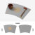扇形餐桌垫感中式防水防油家用圆桌皮革商用隔热垫定制中餐垫 灰色-大号30*51