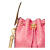 汤丽柏琦（Tory Burch）女士Mini T Monogram撞色压花水桶包 时尚百搭Rose Pink/Brass Rose Pink/Brass