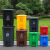 途百绿色脚踏厨余垃圾桶带盖大号商用物业小区环卫户外公共场合餐饮垃圾箱20L