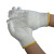 劳保佳 600g 尼龙手套 结实耐磨搬运物流工地装配劳动防护手套 白色黄边 24双