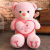 皮皮福高颜值熊熊毛绒玩具可爱布娃娃玩偶超软哄睡熊宝宝生日礼物送女友 可爱少女-粉粉色 全长约0.8米