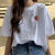 五十八画100%纯棉短袖t恤女白色打底衫夏季新款韩版学生宽松印花上衣ins潮 皇冠 M