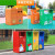 户外卡通垃圾桶幼儿园分类定制方形大号游乐场果皮箱学校创意室外 红色单桶门板可定制图案