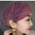 LUCALY回族女头巾新款褶皱网纱包头帽堆堆帽秋季轻薄款妈妈帽蕾丝套头遮 香芋紫色 有弹性
