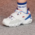 斯凯奇（Skechers）童鞋  2024春季新款熊猫鞋儿童运动鞋厚底老爹鞋轻便休闲鞋女童 WGBL 36码