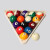 威仕顿4A台球子 黑八花式桌球子标准台球桌配件十六彩57MM水晶球