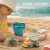 贝恩施沙滩挖沙玩具儿童玩沙子铲子工具套装5件套B900奶油色