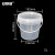 安赛瑞 透明广口塑料桶（圆形带手提）实验室带盖密封桶样品桶涂料桶留样收纳桶 2L 600595