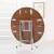 古雷诺斯 折叠餐桌简易方圆形桌子小户型家用麻将户外饭桌大圆桌折叠桌 N674-01-棕色折叠餐桌直径120cm