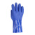 劳保佳 工业止滑手套 耐油耐酸碱防滑浸胶手套 蓝色磨砂止滑型 1双装