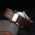 英纳格（Enicar）瑞士英纳格红牌系列商务简约防水自动机械男士手表 皮带间金1169/50/357GZ