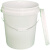 适用于塑料水桶包装打包桶圆形手提储水桶白色空桶油漆涂料桶可开票 10升-带盖（压盖）