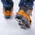 凯狮途（CSTUR） 户外冰爪防滑鞋套雪爪鞋钉不锈钢登山攀岩装备雪地冰抓鞋链 19齿橙色L(建议40-45码）