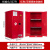 广立顺 防爆柜 锂电池危化品储存柜化学品酒精工业防火安全柜 60加仑红色