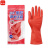 谋福CNMF 乳胶光里手套 洗衣洗碗手套  清洁胶皮手套（45款 红色乳胶手套） 小号 8671	