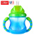 努比（Nuby）儿童吸管杯学饮杯 新生婴儿水杯 宝宝训练防漏水杯  240ml蓝色 美国品牌