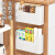 本王（BW）厨房柜门收纳盒壁挂免打孔橱柜内保鲜膜挂架浴室卫生间杂物置物架 优雅白-大盒