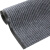 罗德力 PVC双条纹地垫 商用防滑地毯走廊地垫门垫耐磨复合底 宽1.2米整卷长15米灰色