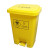 加厚医疗垃圾桶废物回收箱带盖脚踏式黄色塑料垃圾箱医院卫生院诊所脚踩周转箱转运箱污物桶 40L脚踏款